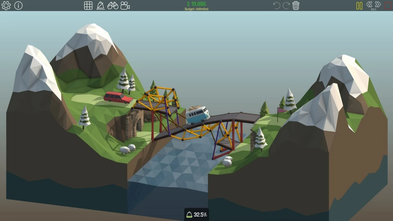 Скриншот Poly Bridge PC от R.G. Механики