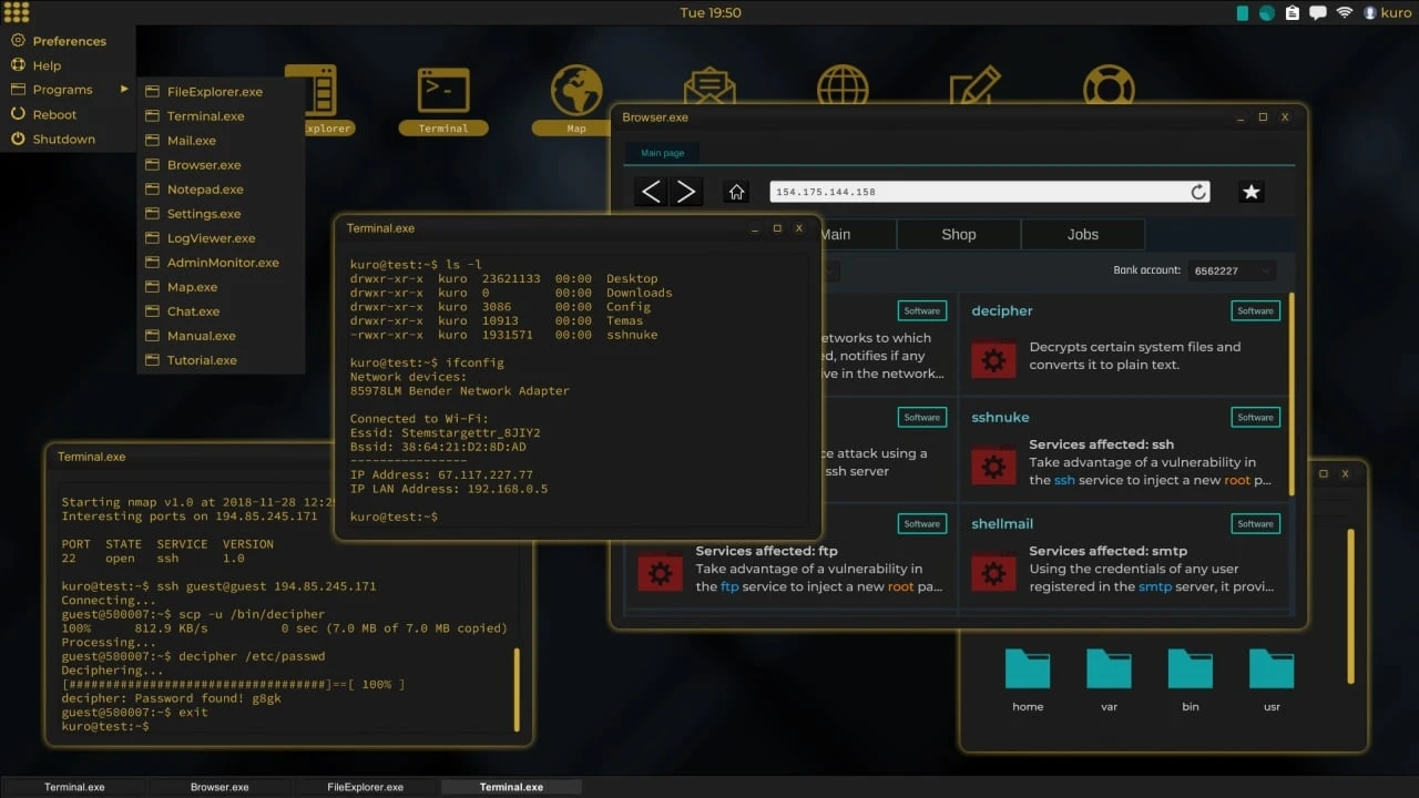 Скриншот Grey Hack PC от R.G. Механики