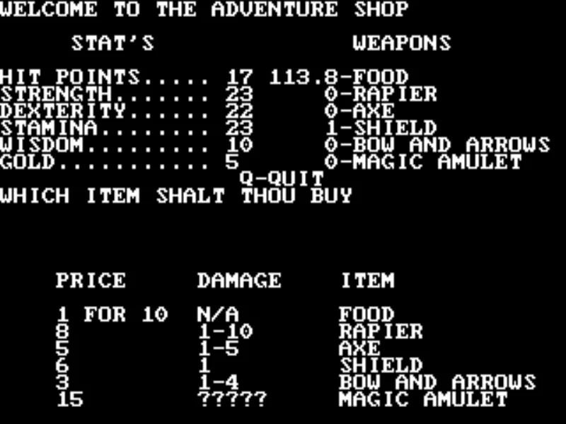 Скриншот Akalabeth: World of Doom PC Steam Rip