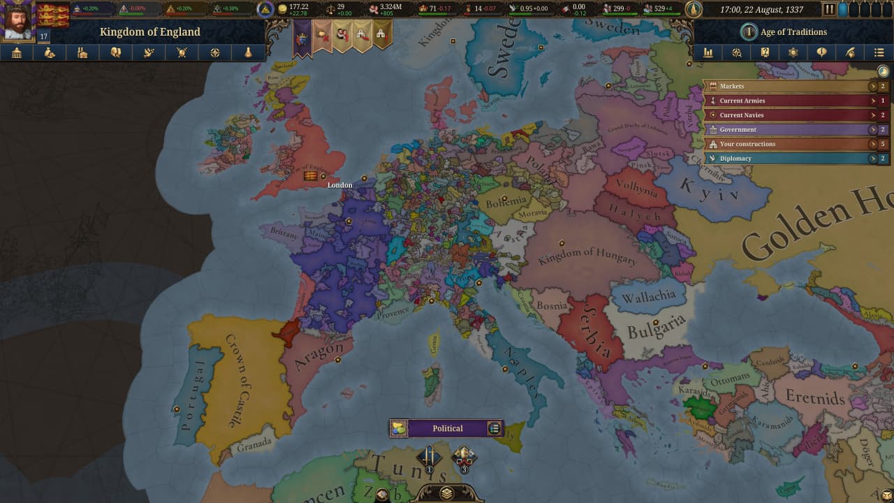 Скриншот Europa Universalis 5