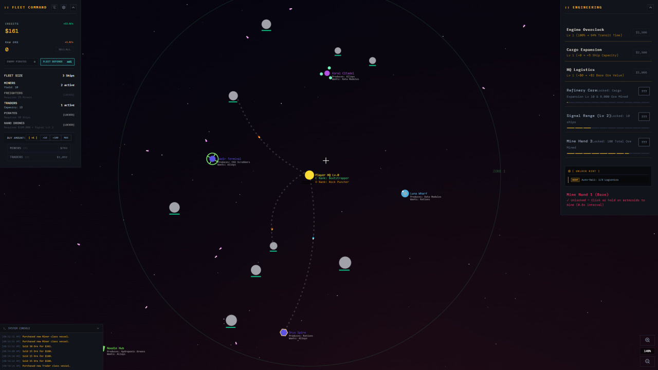 Скриншот Desk Space: Idle Spacefleet clicker