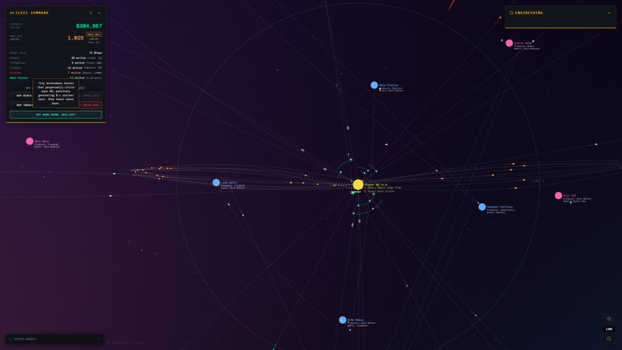 Скриншот Desk Space: Idle Spacefleet clicker