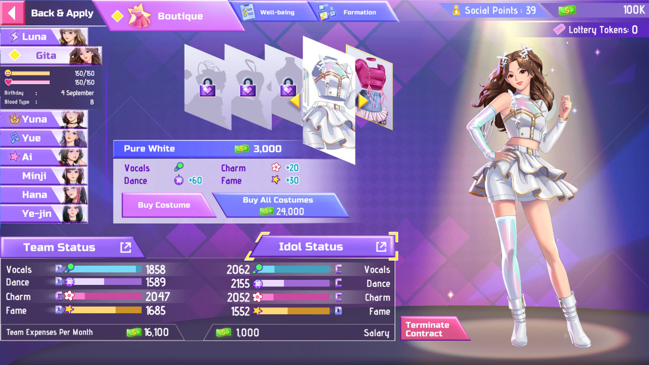 Скриншот K-pop Idol Stories: Road to Debut