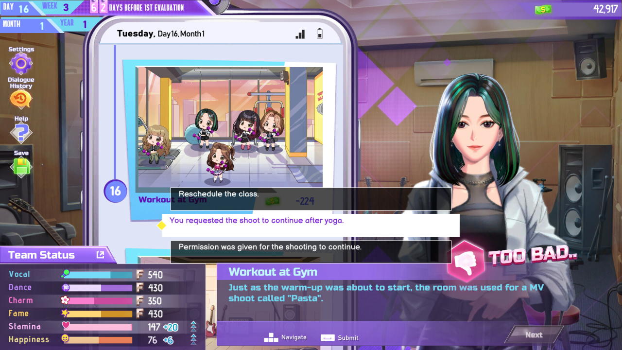 Скриншот K-pop Idol Stories: Road to Debut
