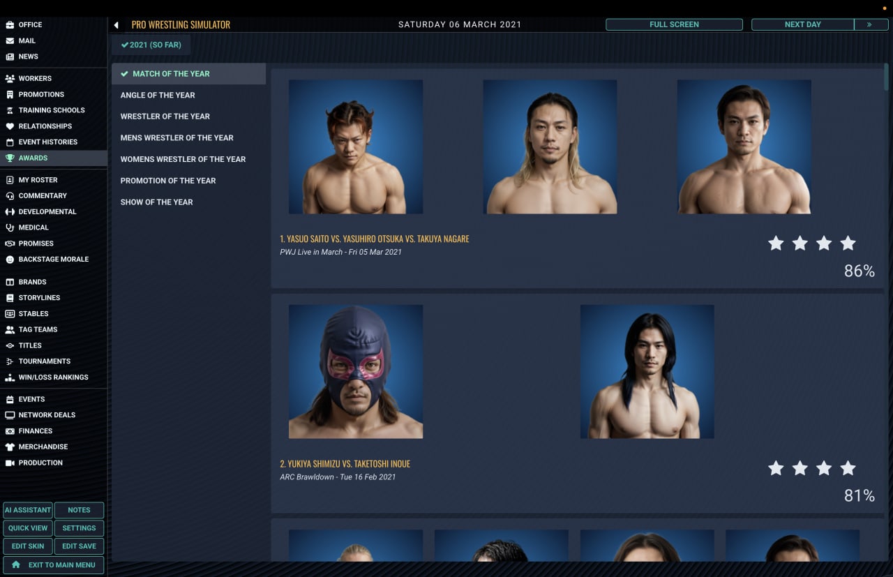 Скриншот Pro Wrestling Sim