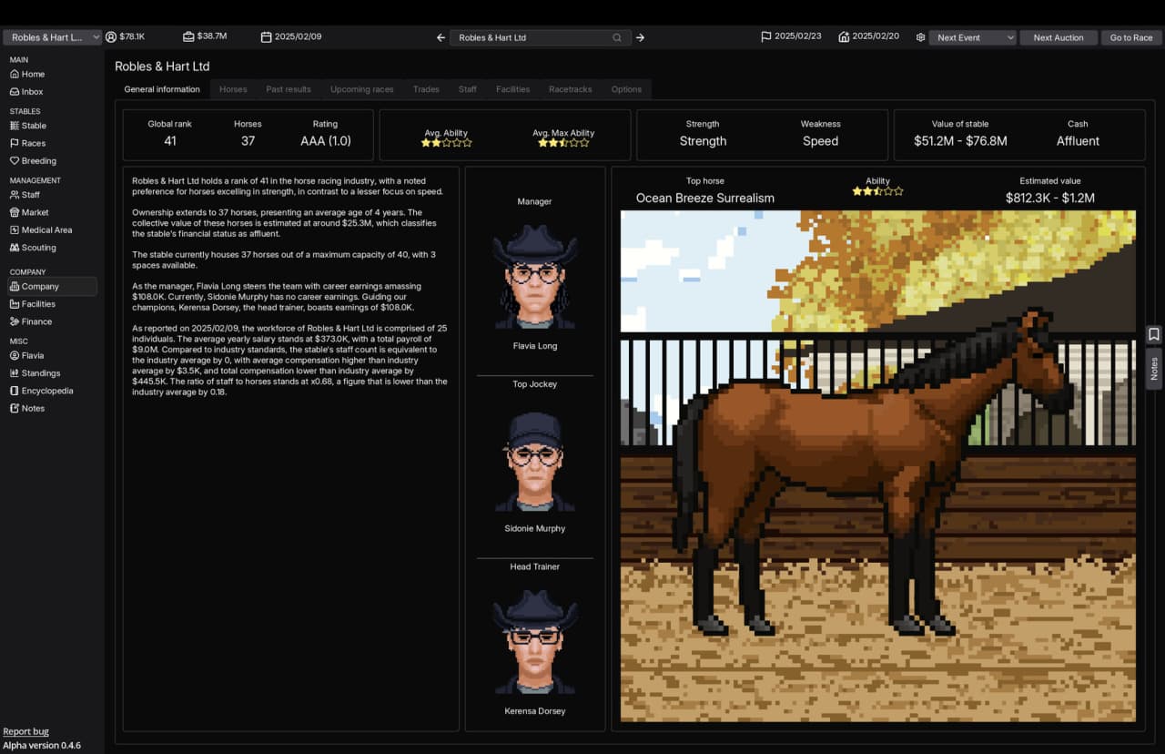 Скриншот Horse Racing Manager