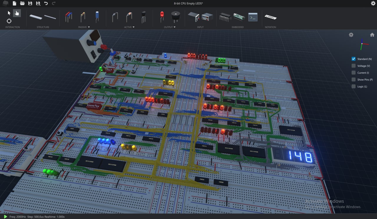 Скриншот CRUMB Circuit Simulator
