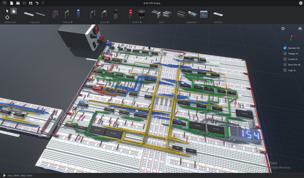 Скриншот CRUMB Circuit Simulator