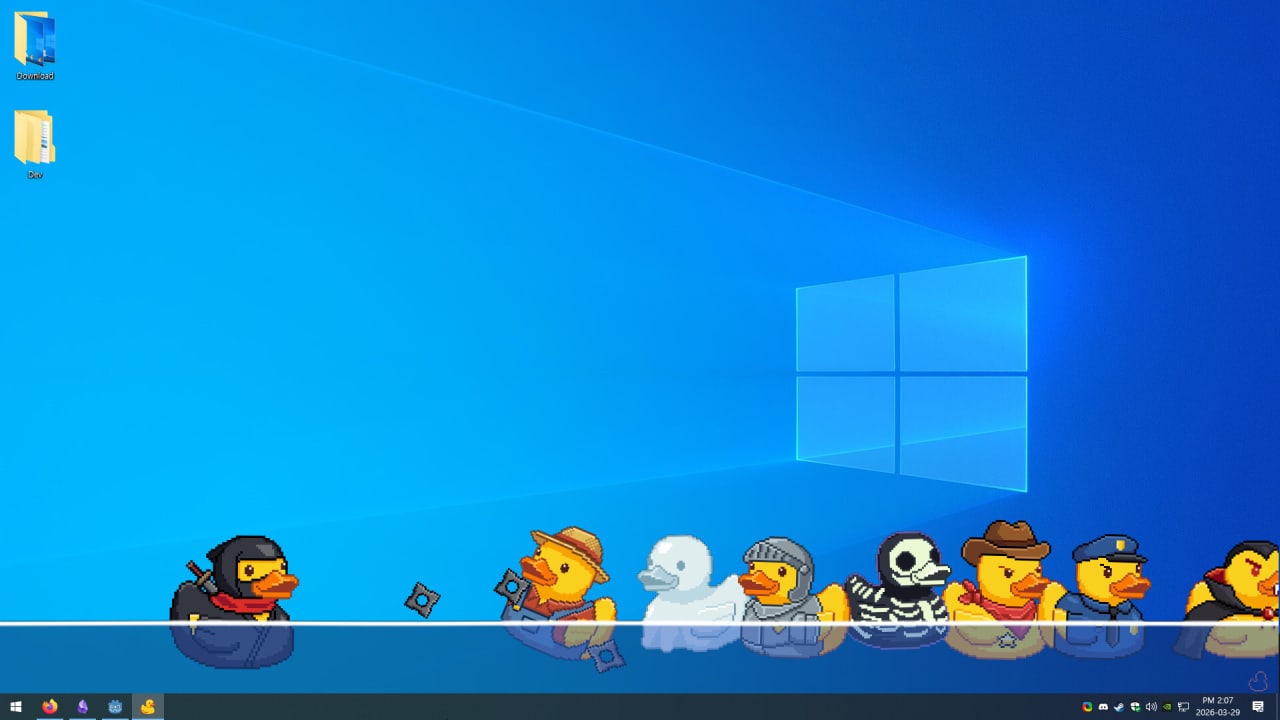 Скриншот Tiny Ducks: Desktop Bath